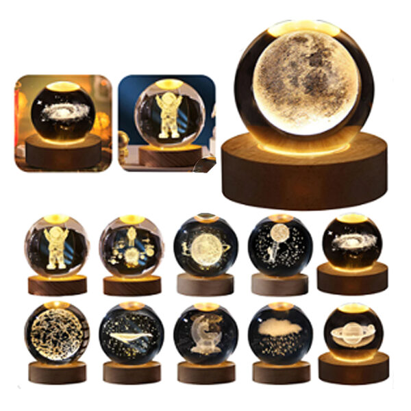 Lampara Esfera De Cristal 8cm