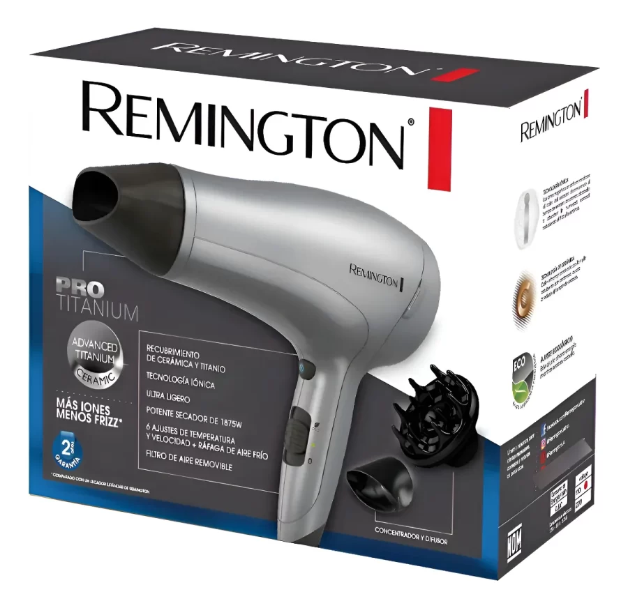 Secador Remington Pro Titanium Gris
